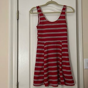 Divided by H&M Red, White, and Black Striped Dress